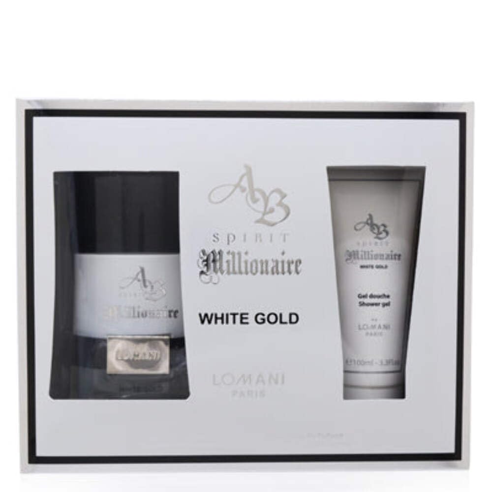 AB Spirit Millionaire White Gold Gift Set By Lomani
