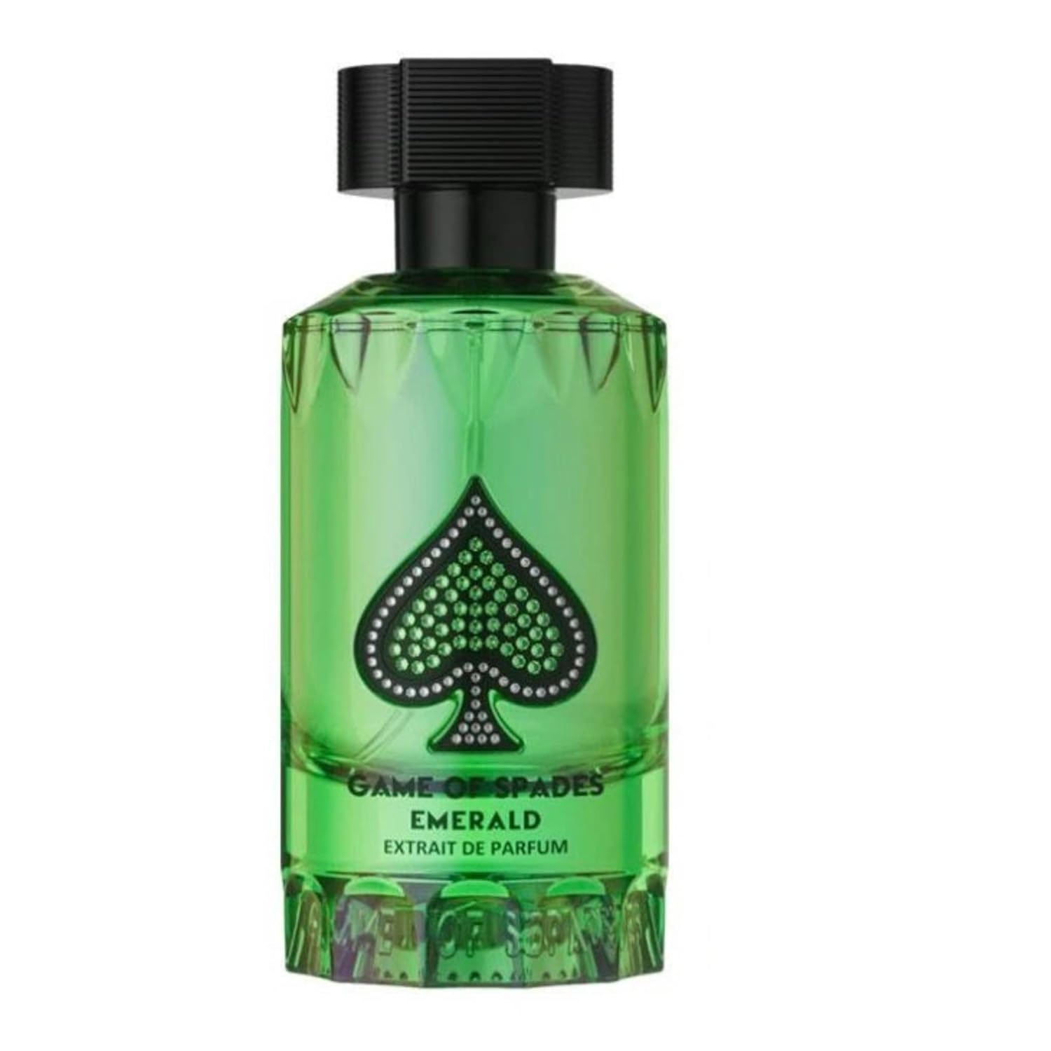 Jo Milano Game of Spades Emerald pale green perfume bottle
