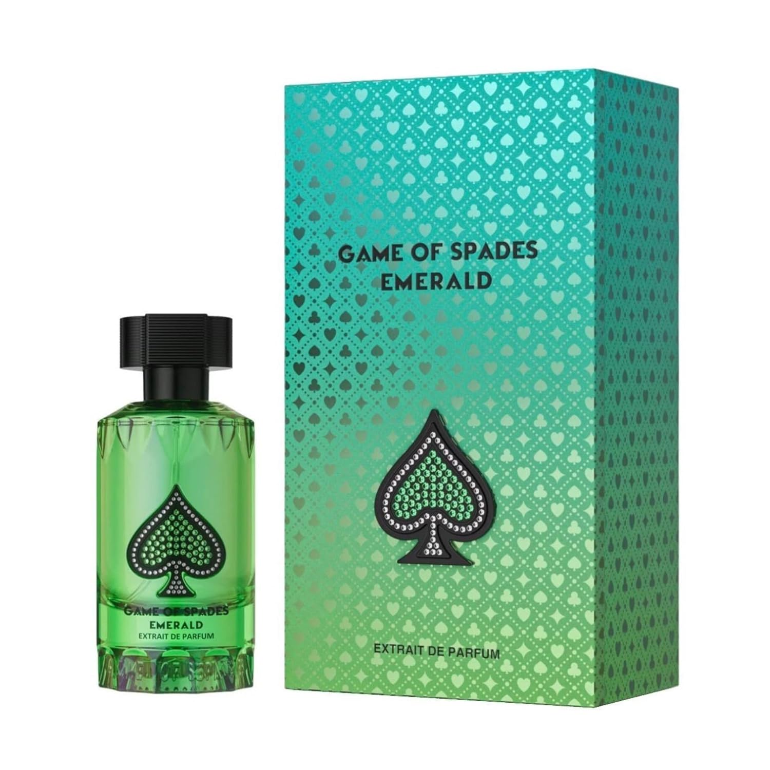 Jo Milano Game of Spades Emerald pale green bottle with mint box