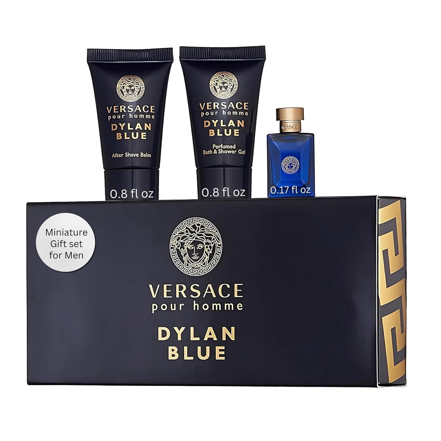 Dylan Blue Pour Homme 3 Piece Mini Gift Set By Versace