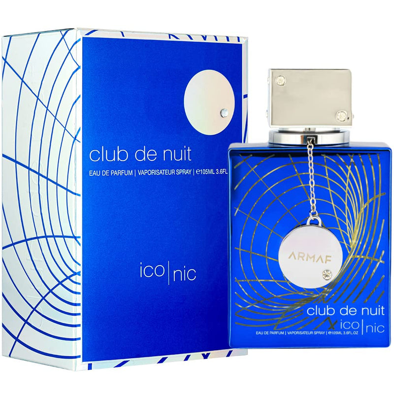Club De Nuit Blue Iconic By Armaf fragrance bottle with retail box