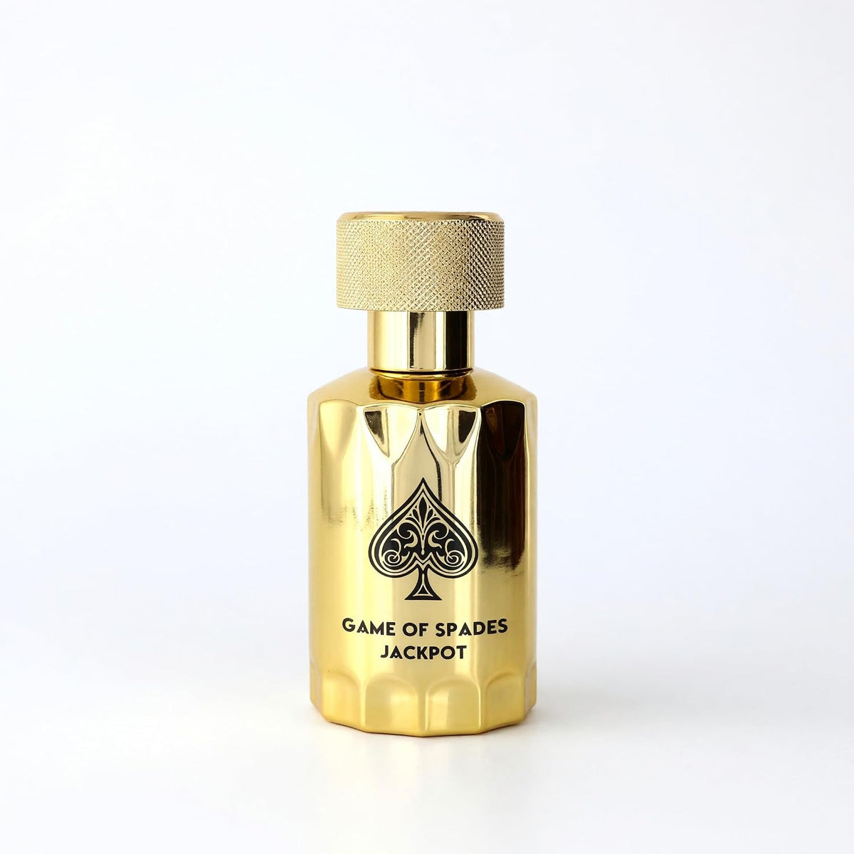 Jo Milano Game of Spades Jackpot gold perfume bottle