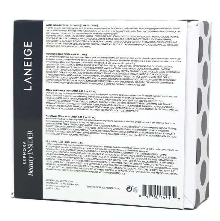 Sephora Beauty Insider Next-Gen Hydration Korean Skincare Kit by Laneige